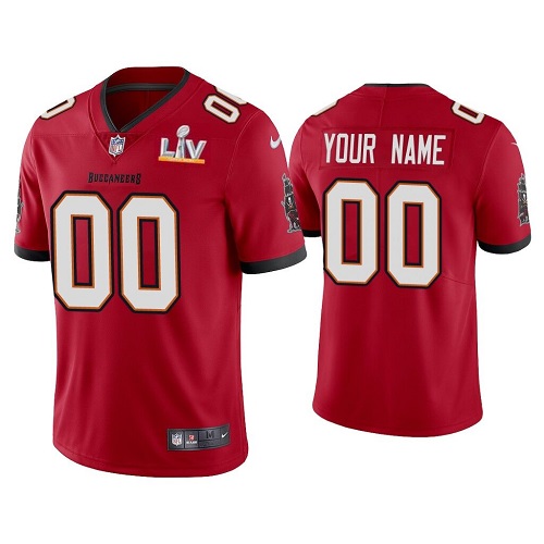 Men's Tampa Bay Buccaneers ACTIVE PLAYER Custom Red 2021 Super Bowl LV Limited Stitched NFL Jersey - Click Image to Close